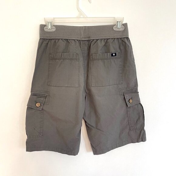 LUCKY BRAND Boys Gray Pull On Drawstring 100% Cotton 9" Inseam Cargo Shorts L - Picture 7 of 10